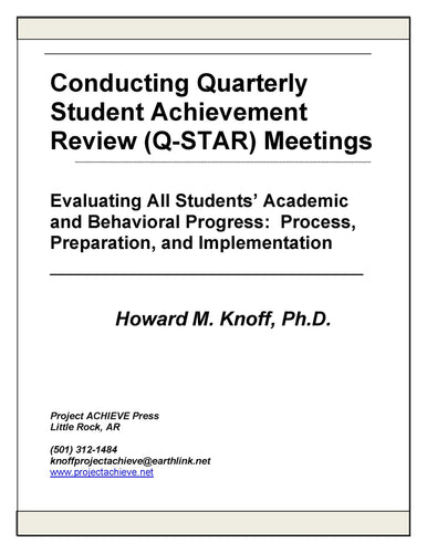 Conducting Quarterly Student Achievement Review (Q-STAR) Meetings