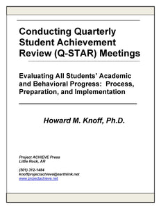 Conducting Quarterly Student Achievement Review (Q-STAR) Meetings